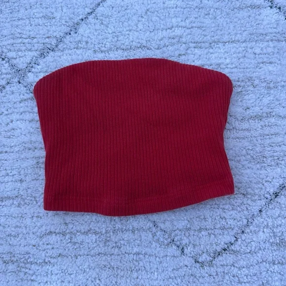 TNA Strapless Ribbed Top - Picture 2 of 3